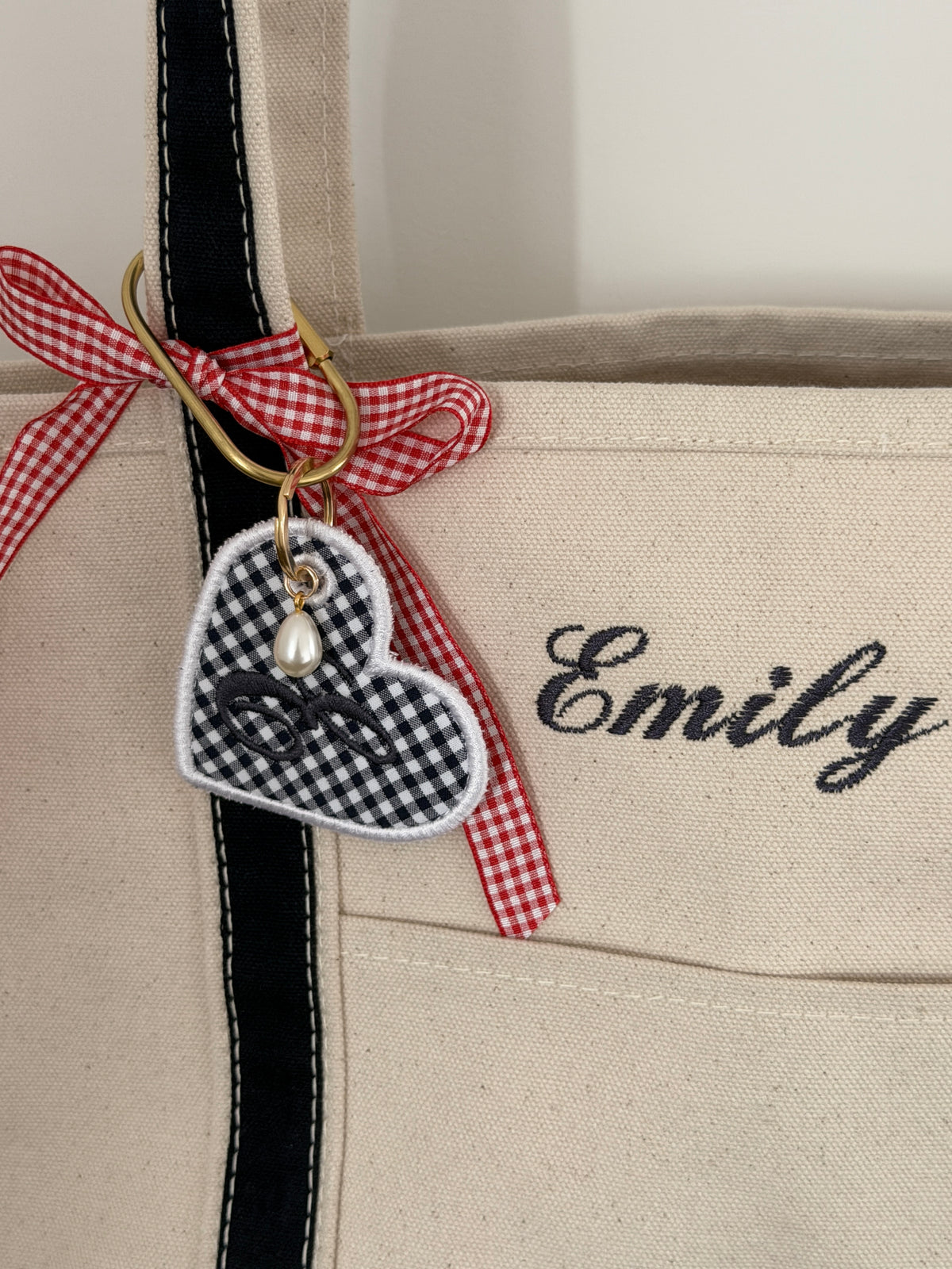 Gingham Keyring/Gift Tag