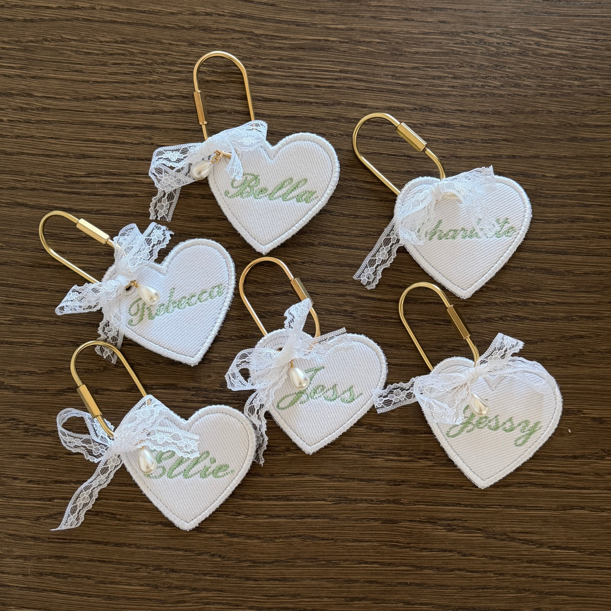 White Denim Keyring/Gift Tag