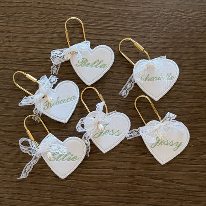 White Denim Keyring/Gift Tag