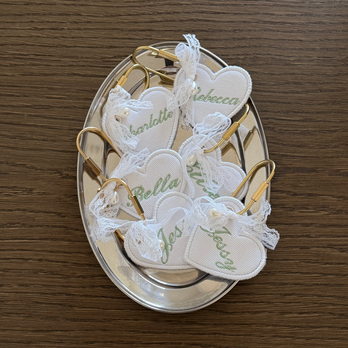 White Denim Keyring/Gift Tag